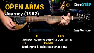 Open Arms - Journey (1982) - Easy Guitar Chords Tutorial with Lyrics part 3 SHORTS REELS
