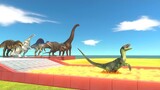 Dinosaurs Walking on Lava Path - Animal Revolt Battle Simulator