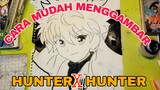 cara mudah menggambar manga hunterx hunter