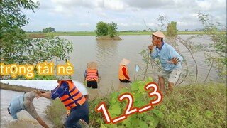 Cuộc thi bơi lội có 1 không 2 cái kết cho trọng tài Tư