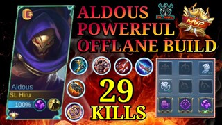 ALDOUS POWERFUL OFFLANE BUILD/ALDOUS/MOBILE LEGENDS BANG BANG