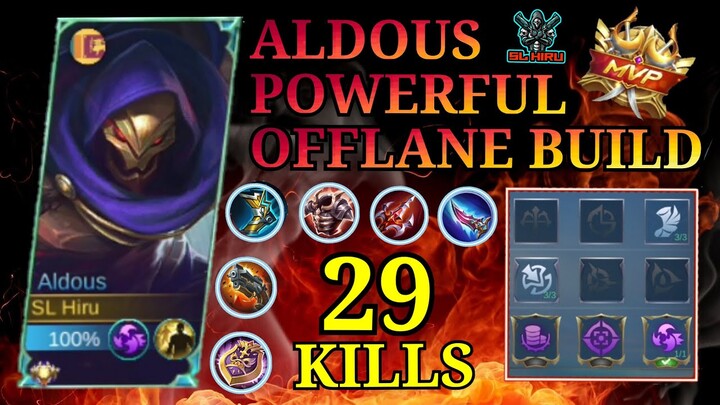 ALDOUS POWERFUL OFFLANE BUILD/ALDOUS/MOBILE LEGENDS BANG BANG