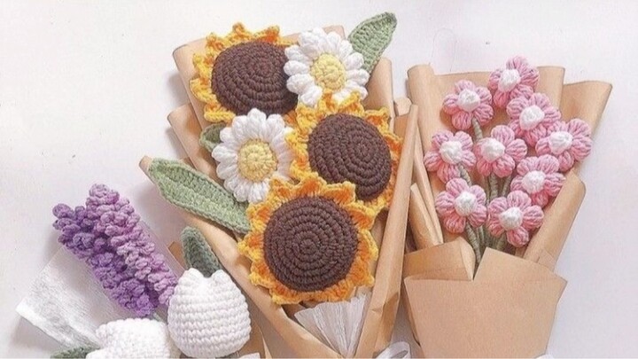 Crochet Flowers for Valentines Day