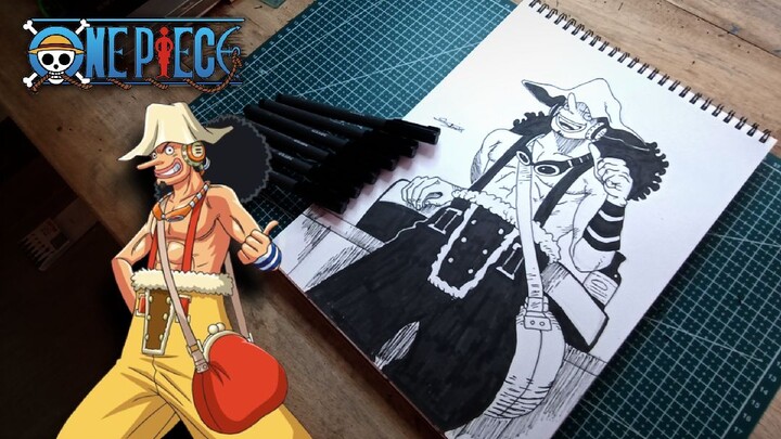 Menggambar God Usopp Dari  Anime One Piece