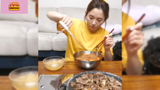 Mukbang miến trộn cay và thịt bò #anngon