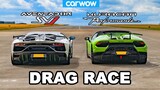 Lamborghini Aventador SVJ vs Huracan Performante DRAG RACE