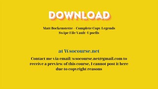 Matt Bockenstette – Complete Copy Legends Swipe File Vault+Upsells – Free Download Courses