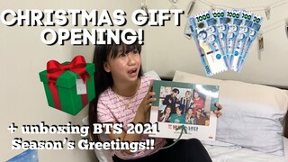 WHAT I GOT FOR CHRISTMAS/NEW YEAR 2020!! + unboxing BTS 2021 season's greetings! || Lady Pipay