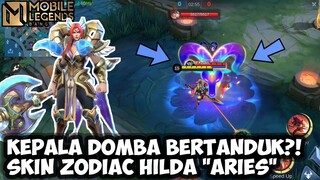 ADA EFEK KEPALA DOMBA BERTANDUK?! REVIEW SKIN ZODIAC HILDA "ARIES" | MOBILE LEGENDS BANG BANG