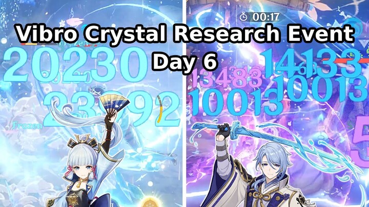 【Genshin Impact】Mono Cryo Ayaka & Ayato Taser | Vibro Crystal Research Event Day 6 (6356 Points)