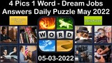 4 Pics 1 Word - Dream Jobs - 03 May 2022 - Answer Daily Puzzle + Bonus Puzzle