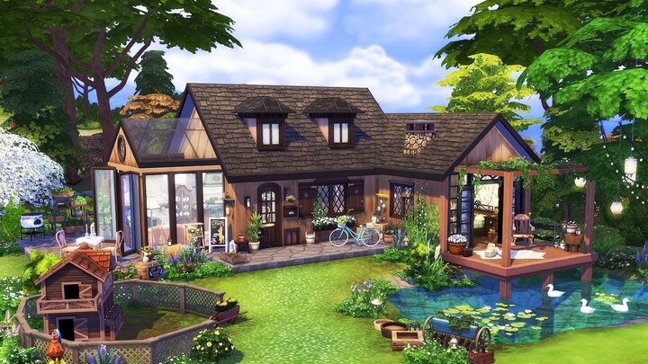 [The Sims 4] Quick Build-"Country Life" Natural Warm Idyllic Cabin NOCC