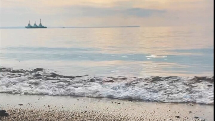 Summer morning at the beach