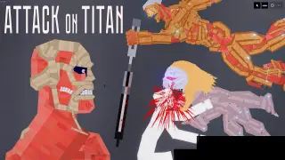 Warhammer Titan and Jaw Titan vs Armored Titan 2022 (Attack on Titan)│PEOPLE PLAYGROUND