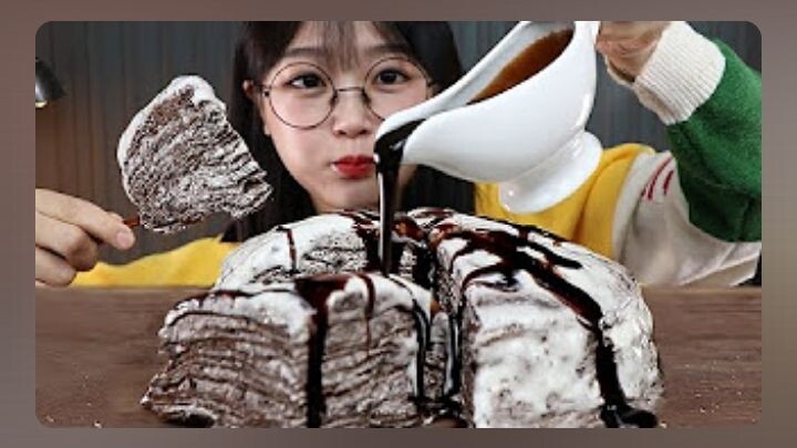 ASMR | SUB | homemade oreo crepe cake - Aejeong Asmr