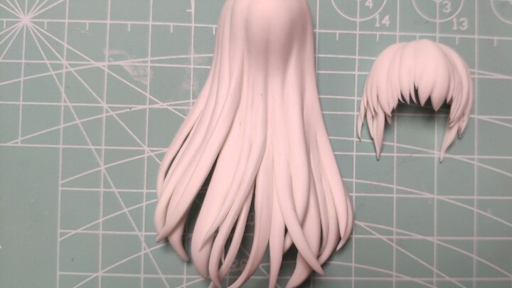 Ultra-light clay figure hair making