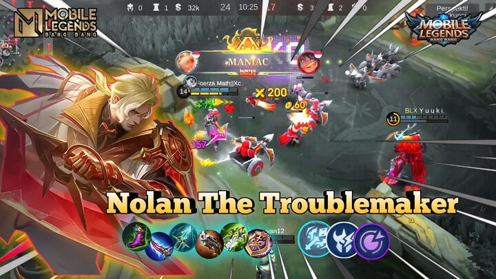 NOLAN THE TROUBLEMAKER🔥|| GAMEPLAY NOLAN - MLBB