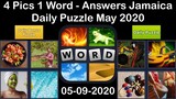 4 Pics 1 Word - Jamaica - 09 May 2020 - Daily Puzzle + Daily Bonus Puzzle - Answer - Walkthrough