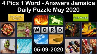 4 Pics 1 Word - Jamaica - 09 May 2020 - Daily Puzzle + Daily Bonus Puzzle - Answer - Walkthrough