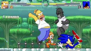 AN Mugen Request #2112: Homer Simpson & Cream VS Sonic.exe & Symbiote Homer