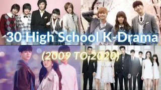 Top 30 High School K-Drama list (2009 to 2020) 🔥