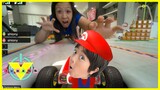 Mario Kart in REAL LIFE ! Ryan Plays Mario Kart LIVE HOME CIRCUIT!