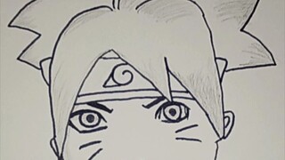 drawing Naruto uzumaki simpel