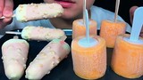 Eating popsicles with molten center ASMR video