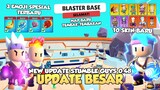 NEW BIG UPDATE V 0.48 STUMBLE GUYS ! 10 SKIN BARU, 3 EMOTE SPESIAL BARU DAN RILIS MAP BLASTER BASE😱