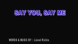 Lionel Richie-Say You Say Me