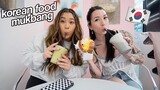KOREAN FOOD MUKBANG + target shopping with alisha & mia!!