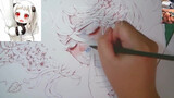 [Sketsa] Proses mewarnai dengan cat air