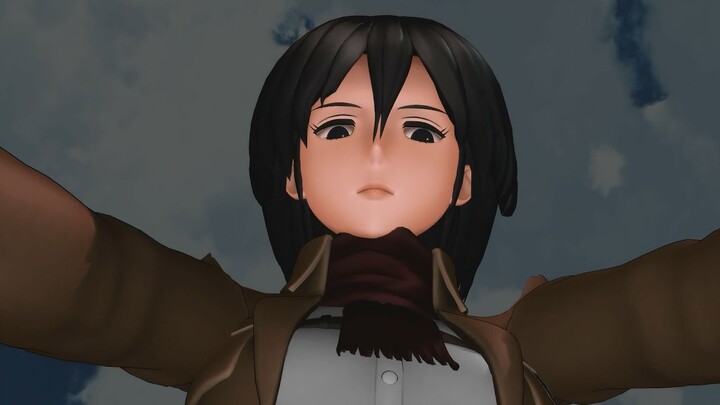 MMD SNK "Yandere Kiss" Mikasa Ackerman Attack on Titan funny AOT meme animation