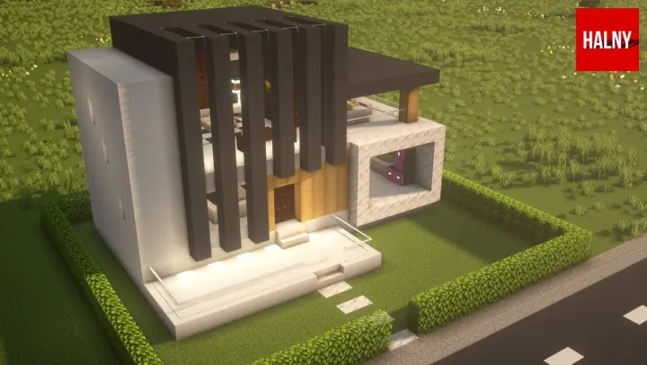 How to build a modern big house in Minecraft
