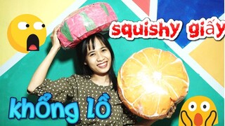 Cách làm squishy giấy 3D khổng lồ hình trái cam, thanh long | Giant paper squishy 3d