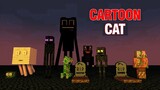Monster School : CARTOON CAT CHALLENGE HORROR - Minecraft Animation