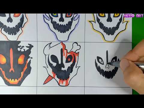 Drawing Speed 24 Gaster Blaster and Character Undertale vẽ sans ...