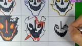 Drawing Speed 24 Gaster Blaster and Character Undertale vẽ sans siêu tốc