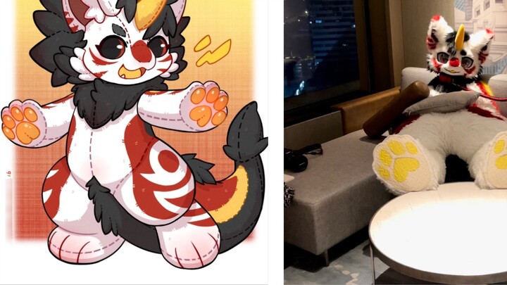 [Naga Kecil Boneka Fursuit] Naga kecil yang diikat di sofa benar-benar diintimidasi! ! !