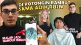 POTONG RAMBUT BAR BAR ADIK RUSIA - VLOG W/ IDRIS & OLYA
