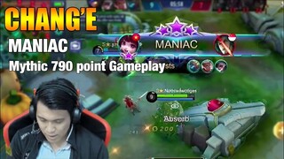 Maniac Chang'e Mythic 790 point Gameplay | Mythic rank gameplay [K2 Zoro]