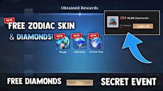 NEW! GET FREE ZODIAC SKIN AND DIAMONDS IN SECRET EVENT! FREE SKIN & DIAMONDS! | MOBILE LEGENDS 2022