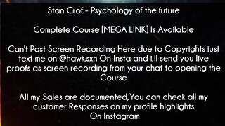 Stan Grof Course Psychology of the future download