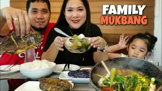 FAMILY MUKBANG | FILIPINO FOOD SINIGANG NA BANGUS AT PRITONG TILAPIA