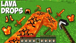 How to MINE LAVA and GET LAVA DROPS in Minecraft ? SECRET LAVA ITEMS !