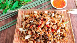 Cách làm ỐC MỠ XÀO ME  ăn là mê @HANG CAN COOK