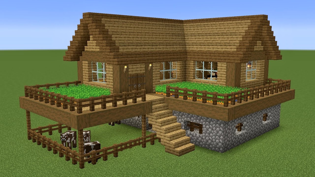 Minecraft House Tutorial :: How to build the ultimate farm house