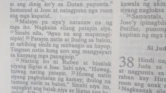 Pang Araw Araw na Talata.                                   Genesis 37:12-16