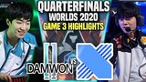 DWG vs DRX Highlight Ván 3 Tứ Kết Chung Kết Thế Giới 2020 | DAMWON vs DragonX