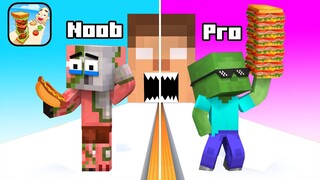 Monster School: Sandwich Runner Challenge - Baby Zombie Pro Player | Minecraft Animation